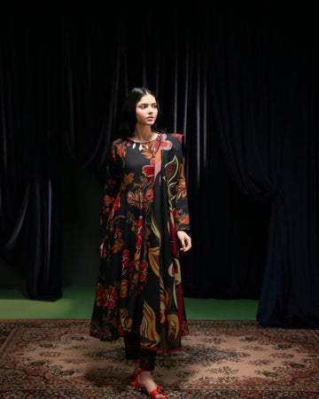 Embbroidered lawn 3-piece Dress