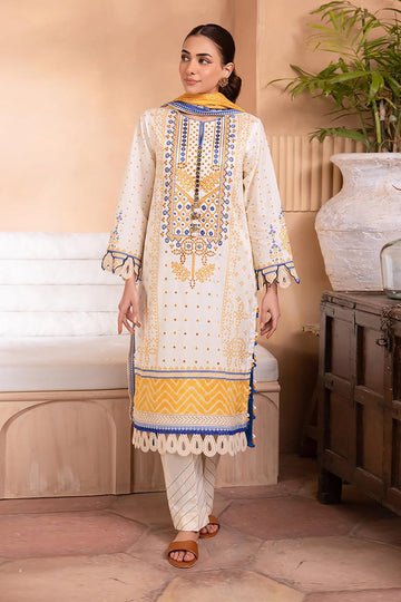 Embbroidered lawn 3-piece Dress