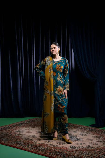 Embbroidered lawn 3-piece Dress