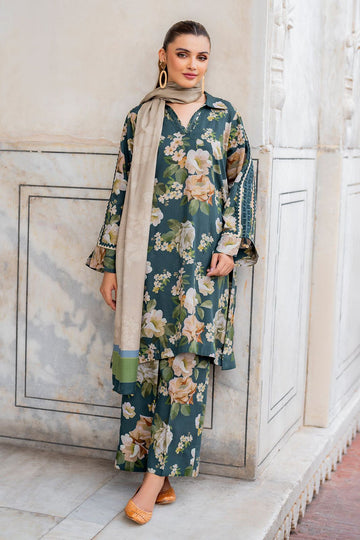Embbroidered lawn 3-piece Dress