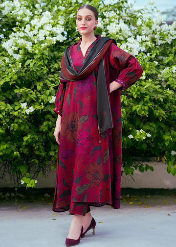 Embbroidered lawn 3-piece Dress