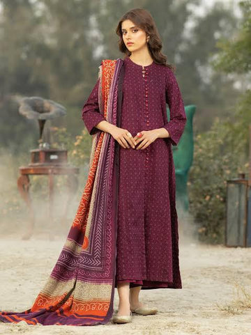Embbroidered lawn 3-piece Dress