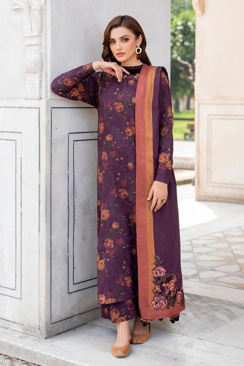 Embbroidered lawn 3-piece Dress