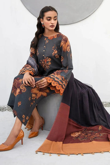 Embbroidered lawn 3-piece Dress