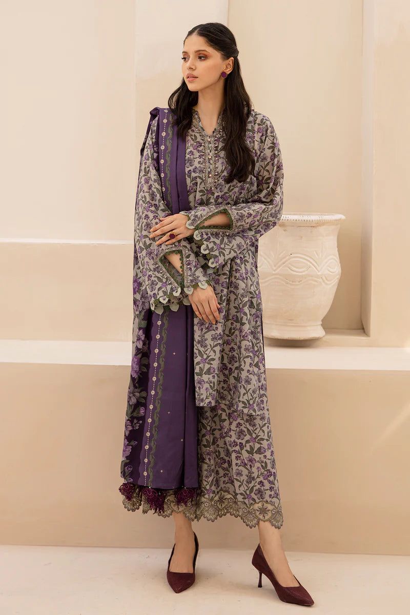 Embbroidered lawn 3-piece Dress