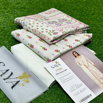 Printed Khaddar 3-Piece Suit