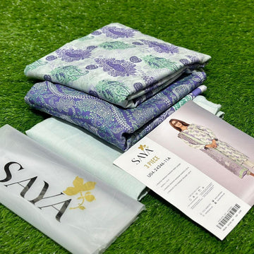 Printed Khaddar 3-Piece Suit