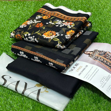 Printed Khaddar 3-Piece Suit