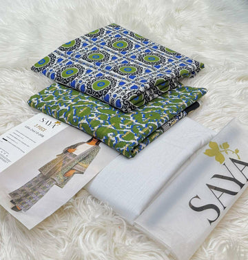 Printed Khaddar 3-Piece Suit