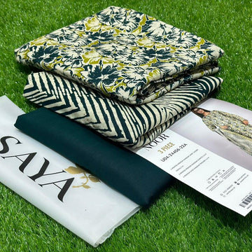 Printed Khaddar 3-Piece Suit