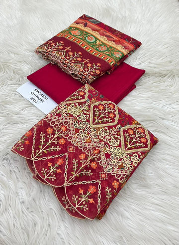 Chiken Kari Khaddar 3 Piece Suit