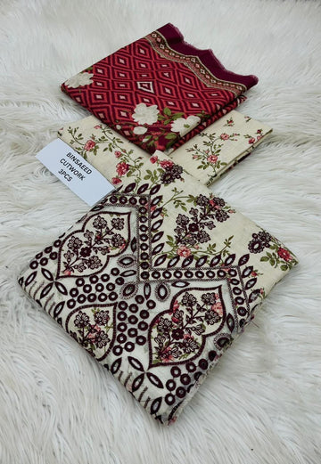 Chiken Kari Khaddar 3 Piece Suit