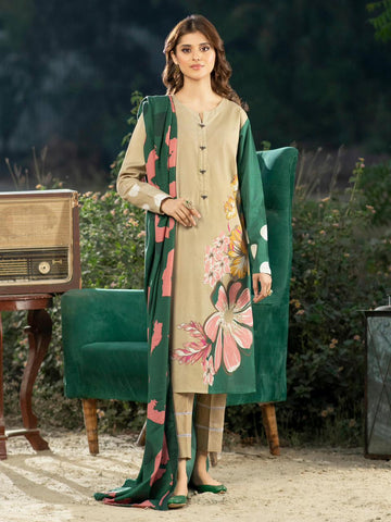 Embbroidered lawn 3-piece Dress