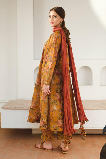 Embbroidered lawn 3-piece Dress