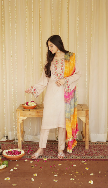 Khaddar Embroidered 3Piece Suit